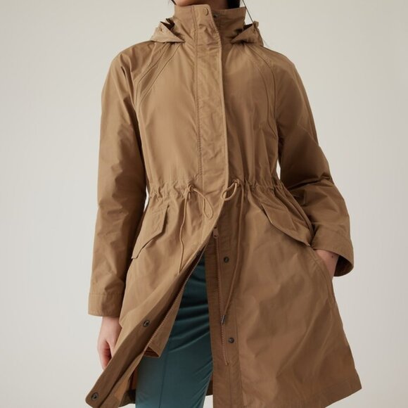 Athleta - Windout Rain Coat in Tan - Picture 1 of 8